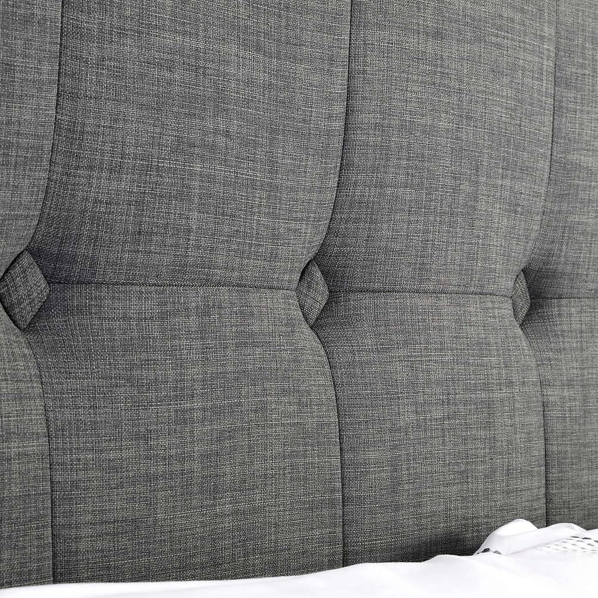Sorrento Slate Grey Upholstered Bed Frame Grey – image 5