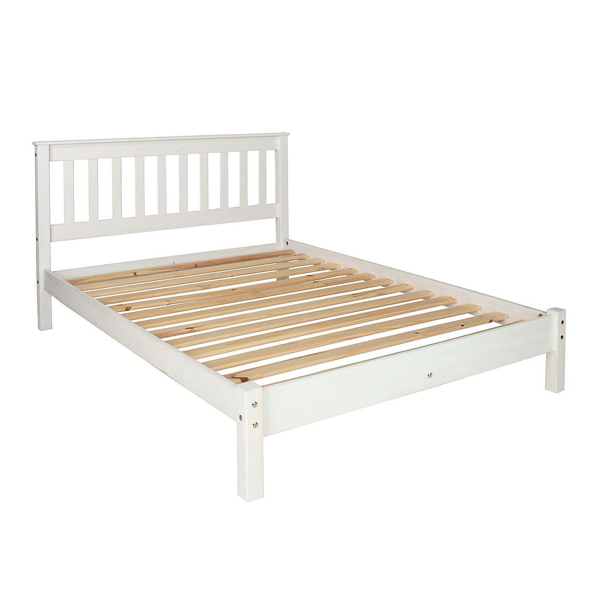 Corona White Slatted Low End Bed Frame White – image 3