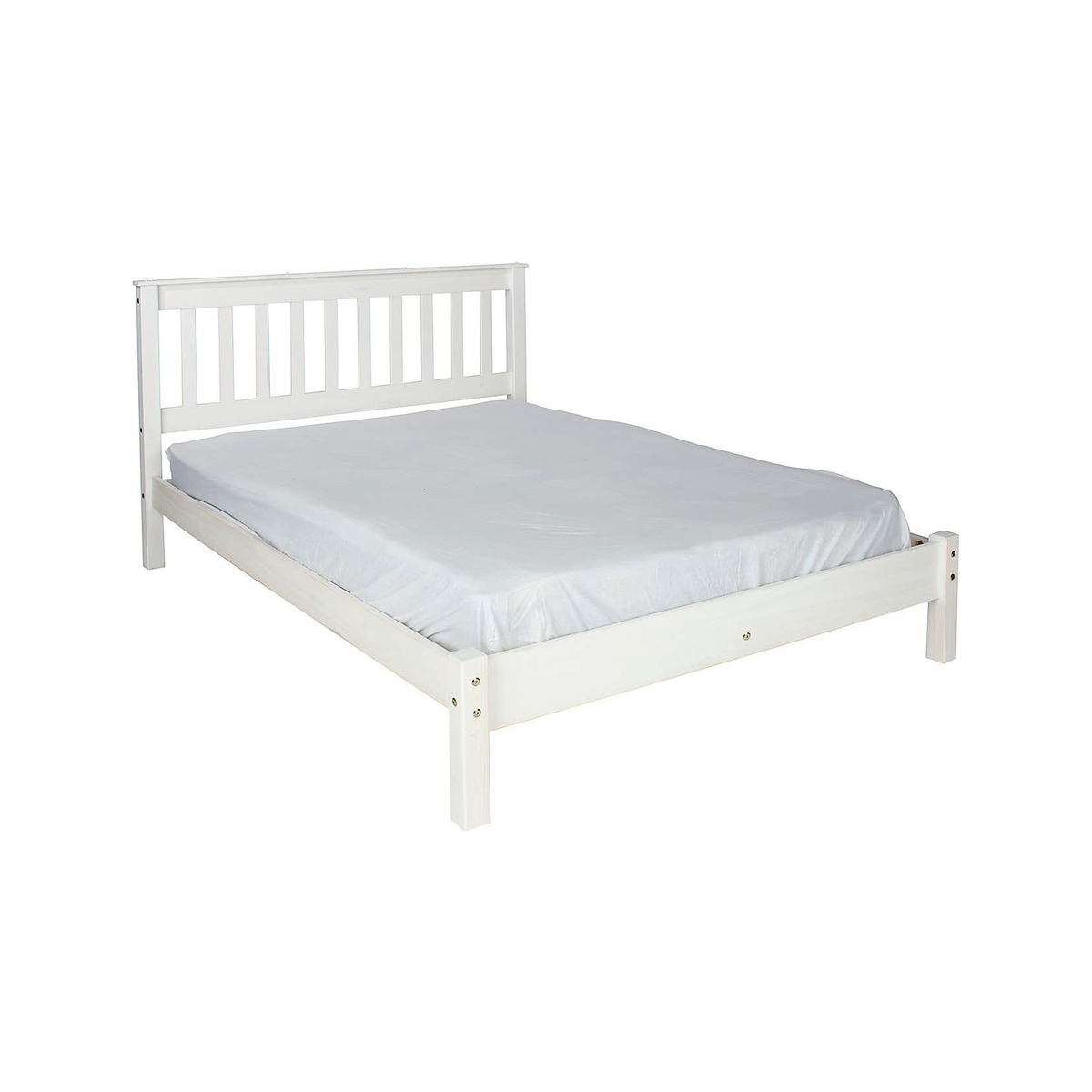Corona White Slatted Low End Bed Frame White – image 1