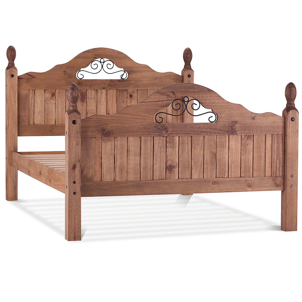 Corona Scroll Bed Frame Brown – image 2