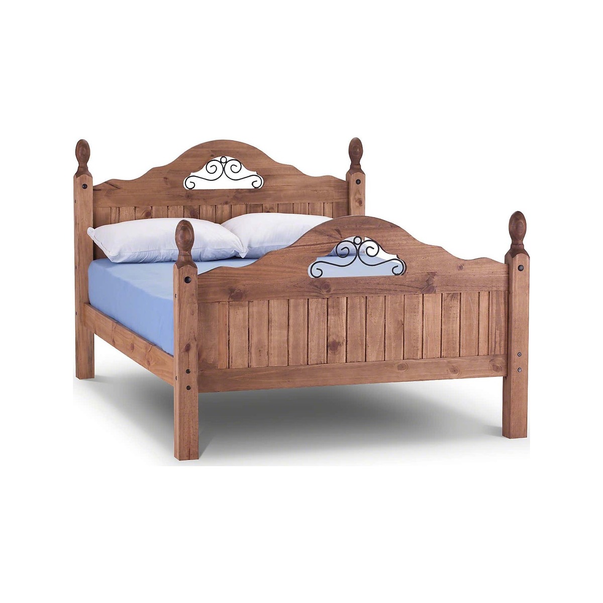 Corona Scroll Bed Frame Brown – image 1