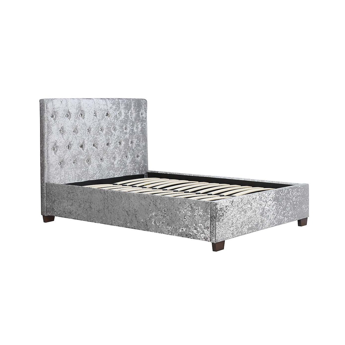 Cologne Crushed Velvet Bed Frame Grey – image 5