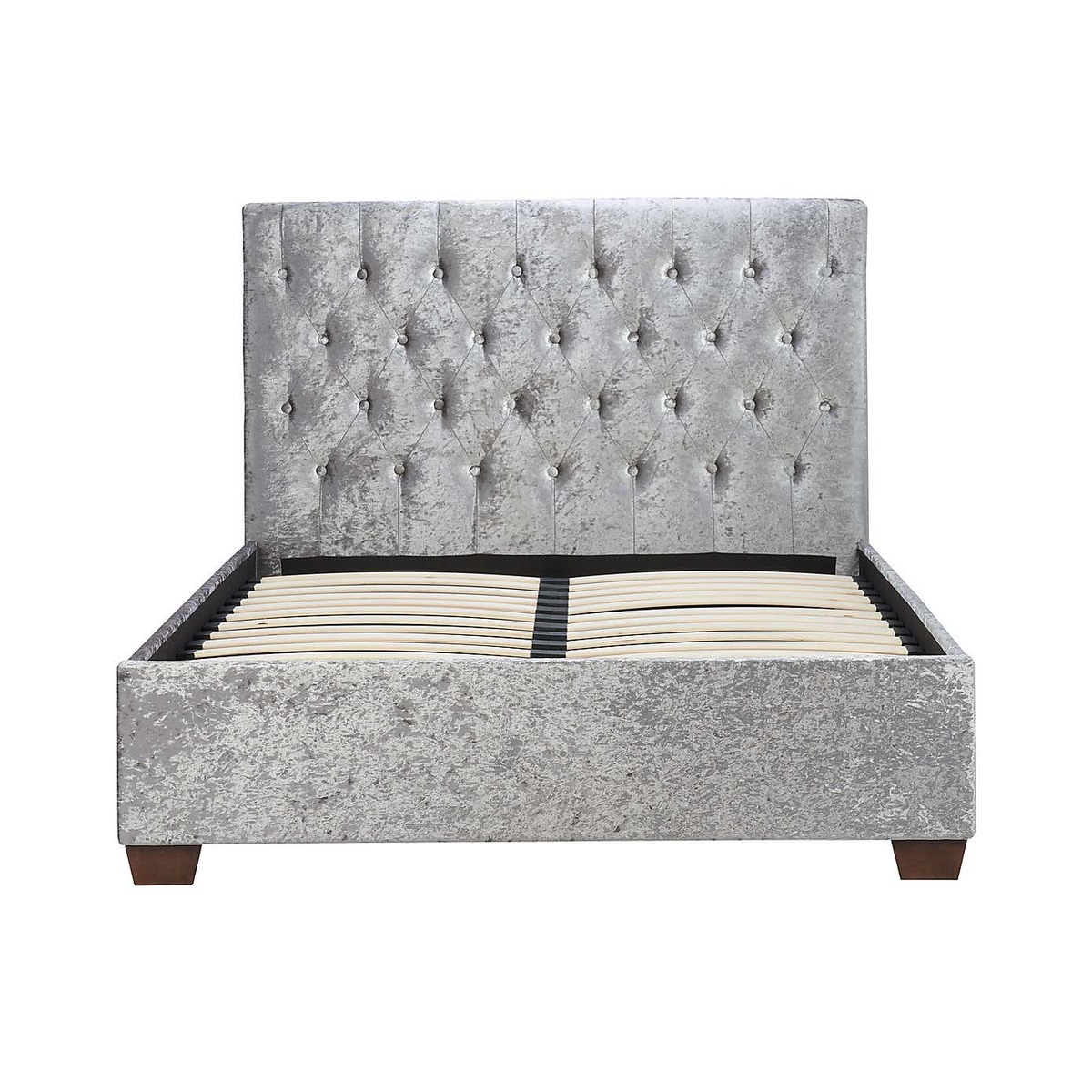 Cologne Crushed Velvet Bed Frame Grey – image 6