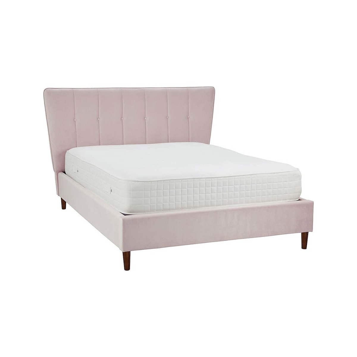 Isla Velvet Bed Frame - Blush Blush – image 1