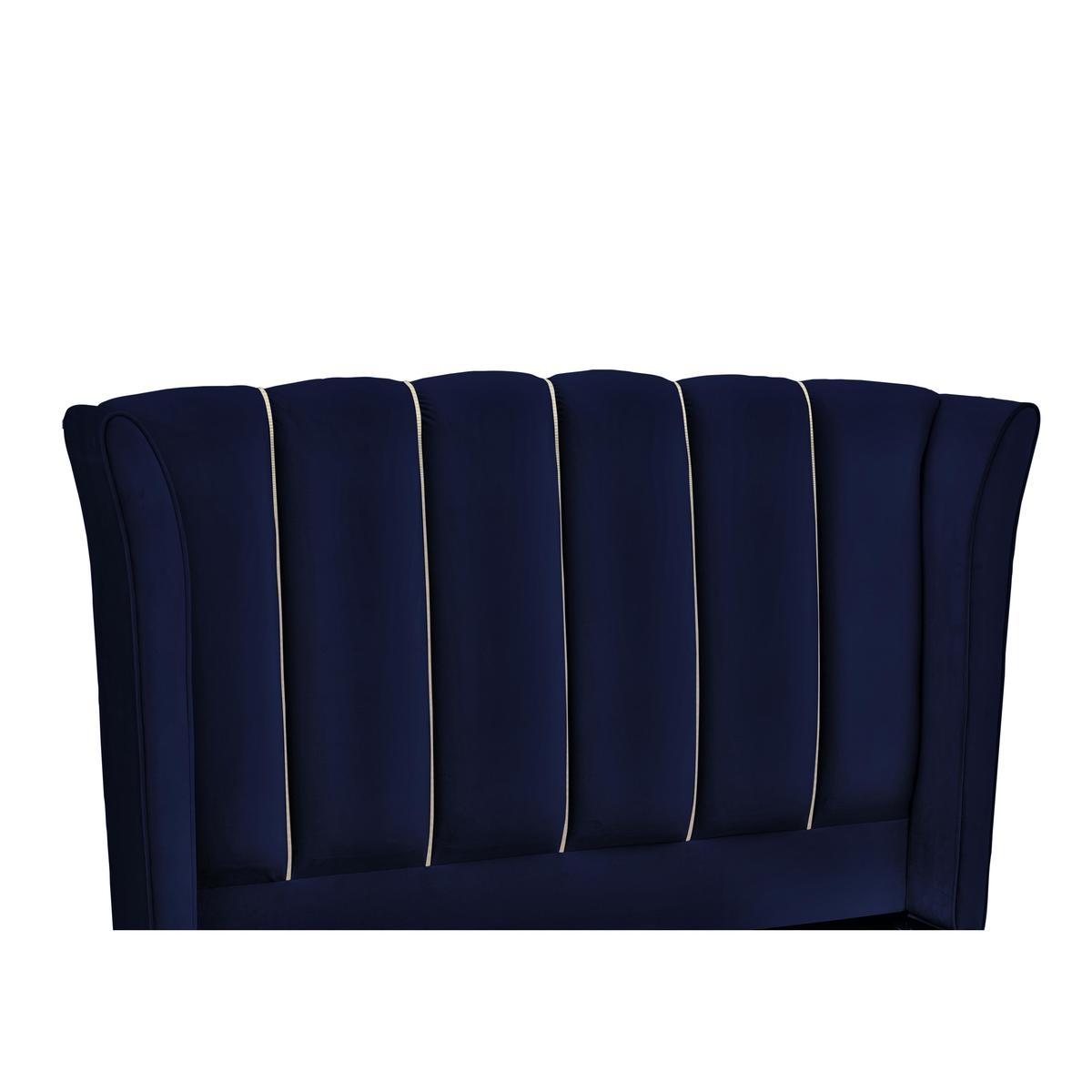 Ariel Velvet Bed Frame - Double - Beige - By Furniture Village – image 5