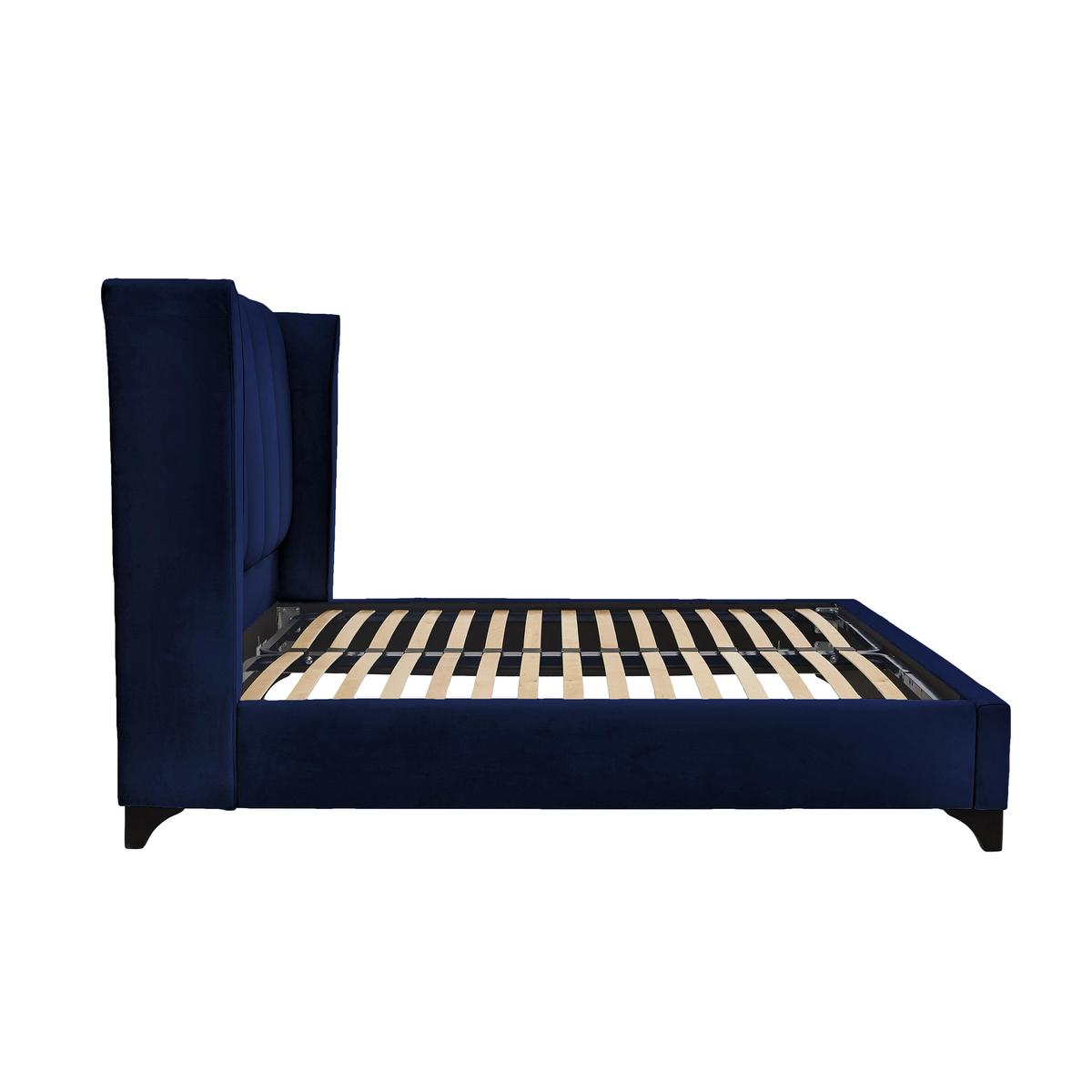 Ariel Velvet Bed Frame - Double - Beige - By Furniture Village – image 7
