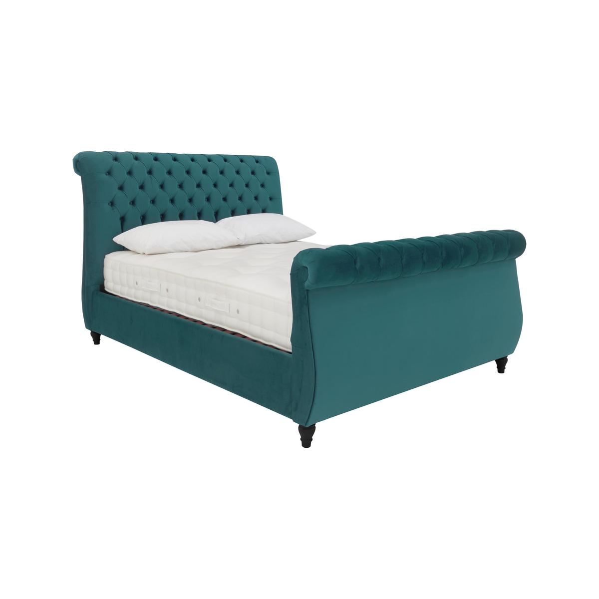 Churchill High Foot End Bed Frame - Double - Teal - By Furniture Village – image 1
