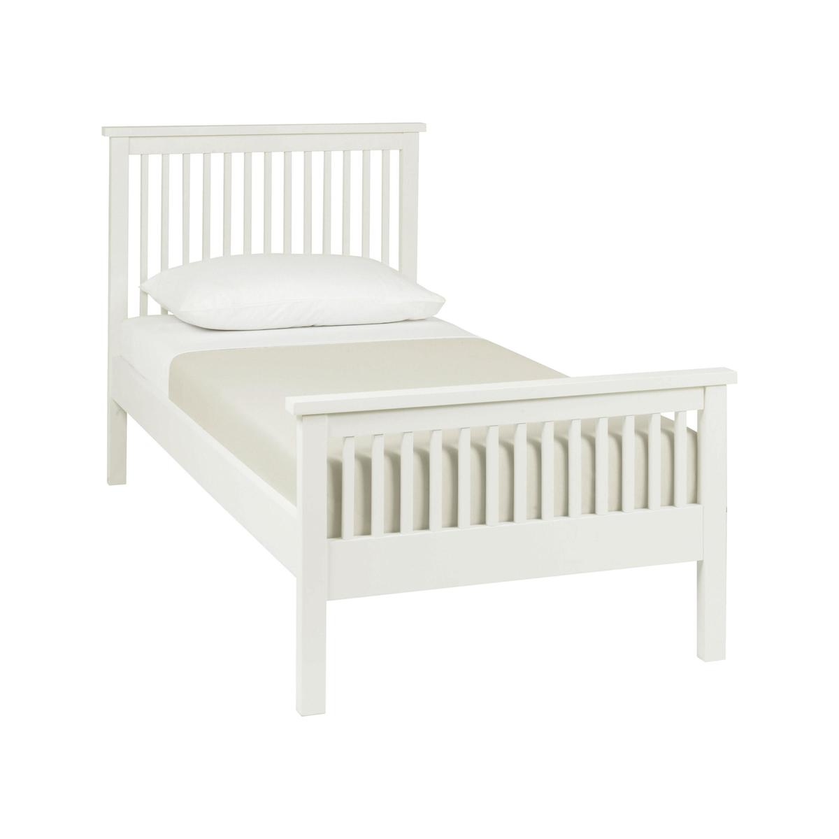 Eva High Footend Bed Frame - Single - White - By Furniture Village – image 1