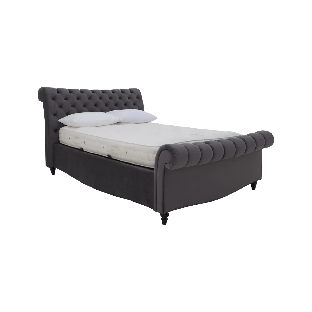 Aurora Side Lift Ottoman Bed Frame - Super King - Black – image 1