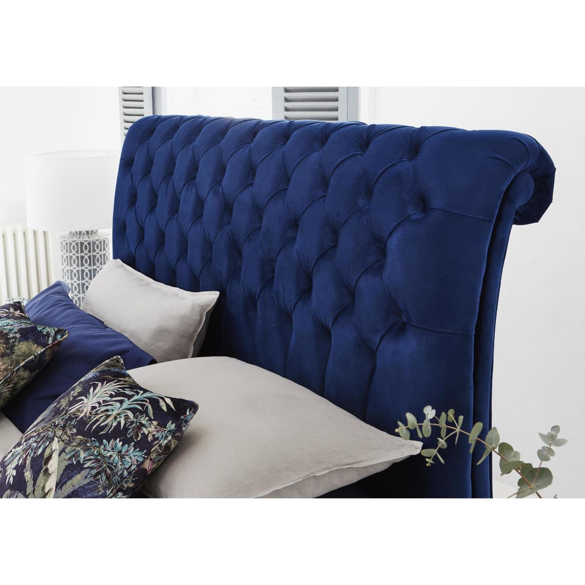 Churchill High Foot End Bed Frame - King Size - Blue - By Furniture Village – image 3