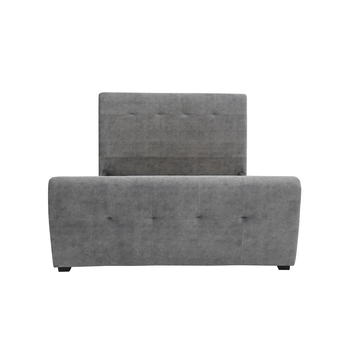 Tampa Brushed Velvet Bed Frame - King Size - Silver – image 5