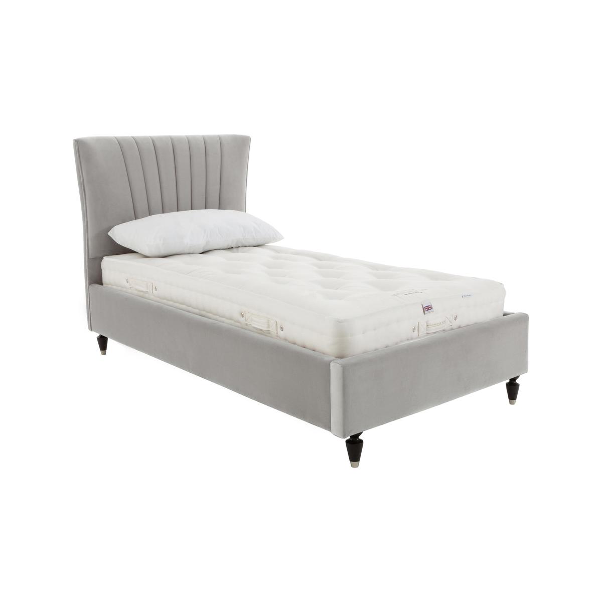 Narla Velvet Bed Frame - Single - Silver - By Furniture Village – image 1