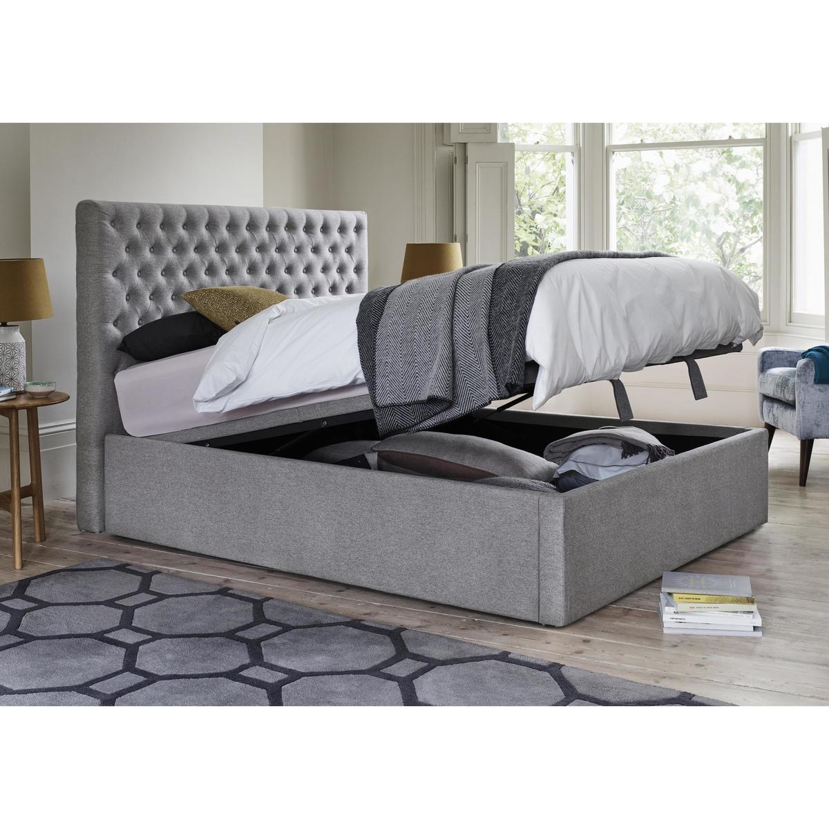 Garcia Ottoman Bed Frame - Super King - Grey - By Furniture Village – image 2