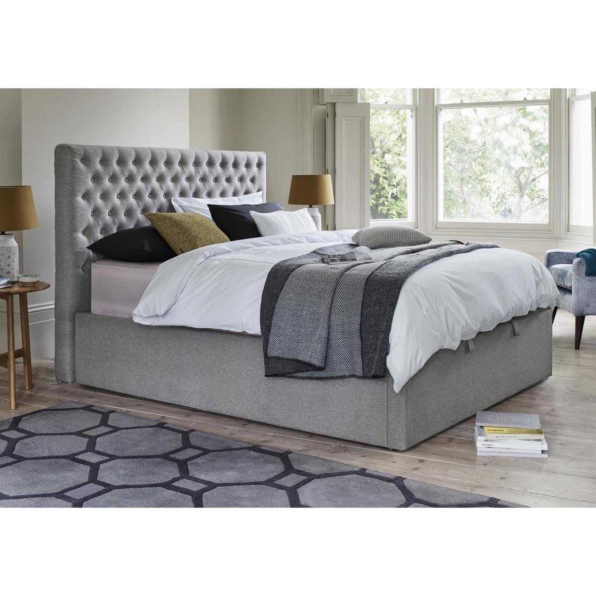 Garcia Ottoman Bed Frame - Super King - Grey - By Furniture Village – image 3