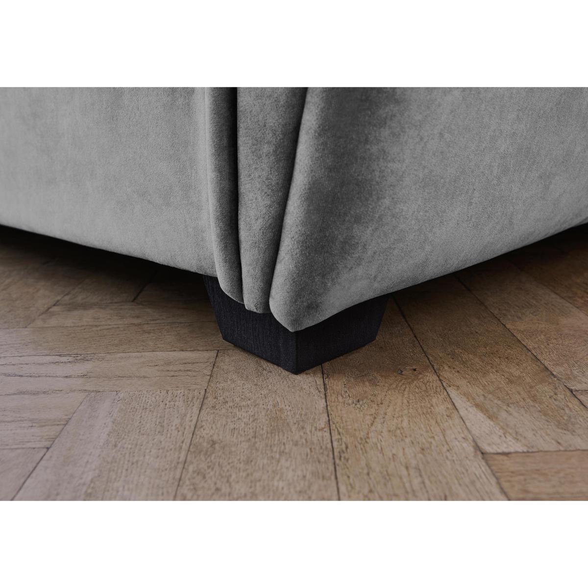 Tampa Brushed Velvet Bed Frame - Super King - Grey - By Furniture Village – image 5