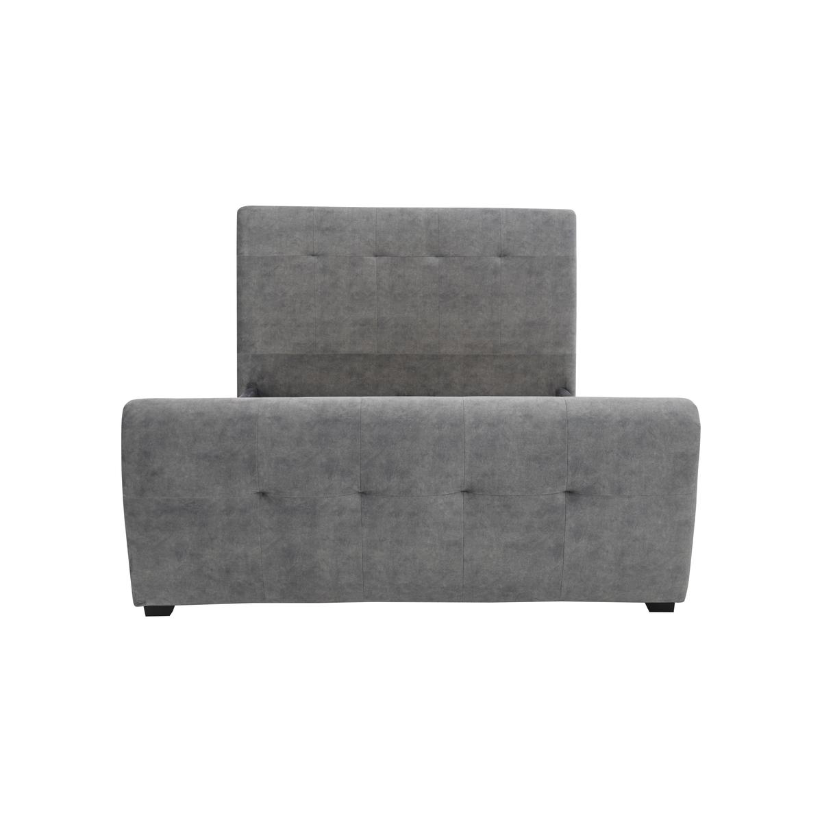 Tampa Brushed Velvet Bed Frame - Super King - Grey - By Furniture Village – image 2