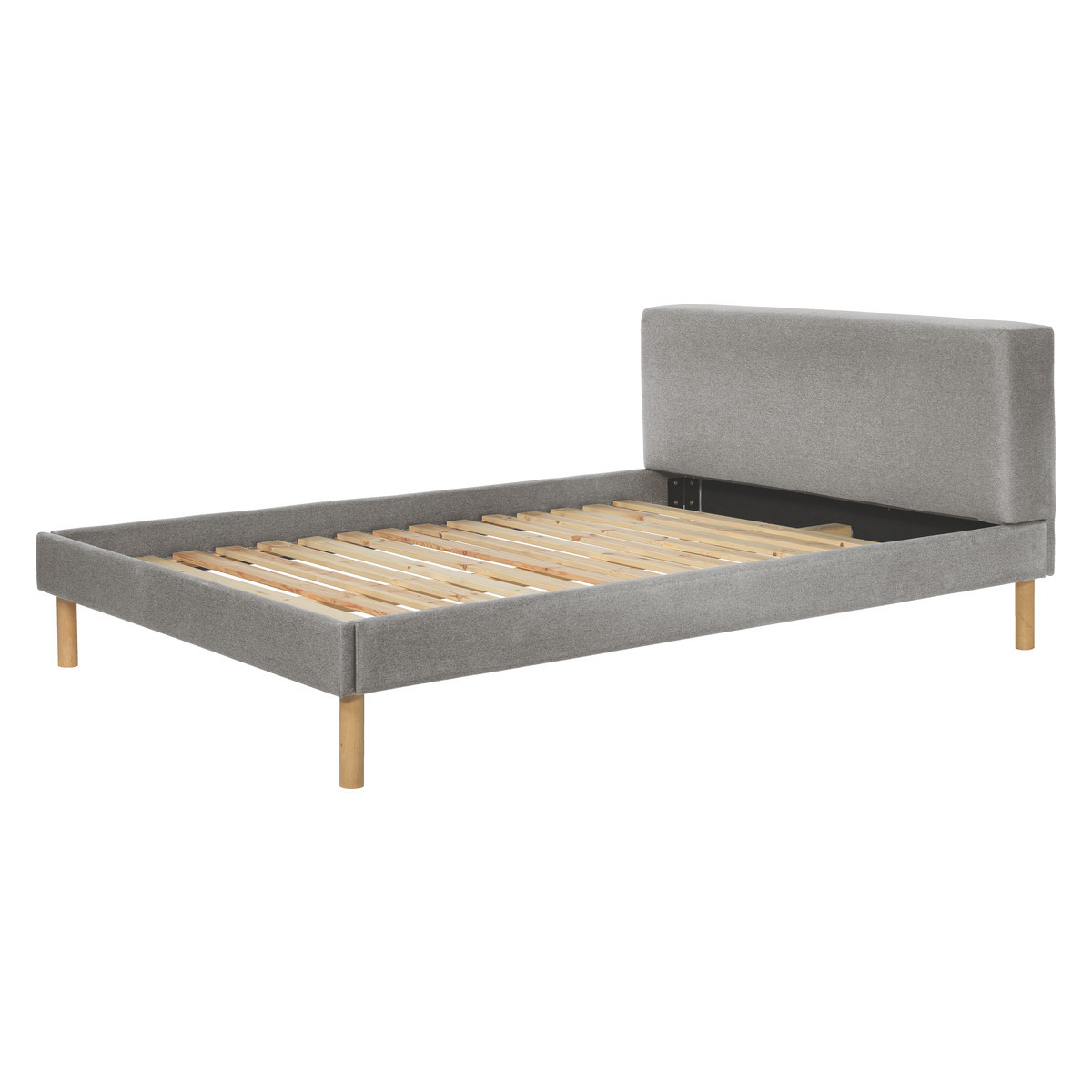 Fredd Grey Upholstered Kingsize Bed Frame 150Cm, Grey – image 9