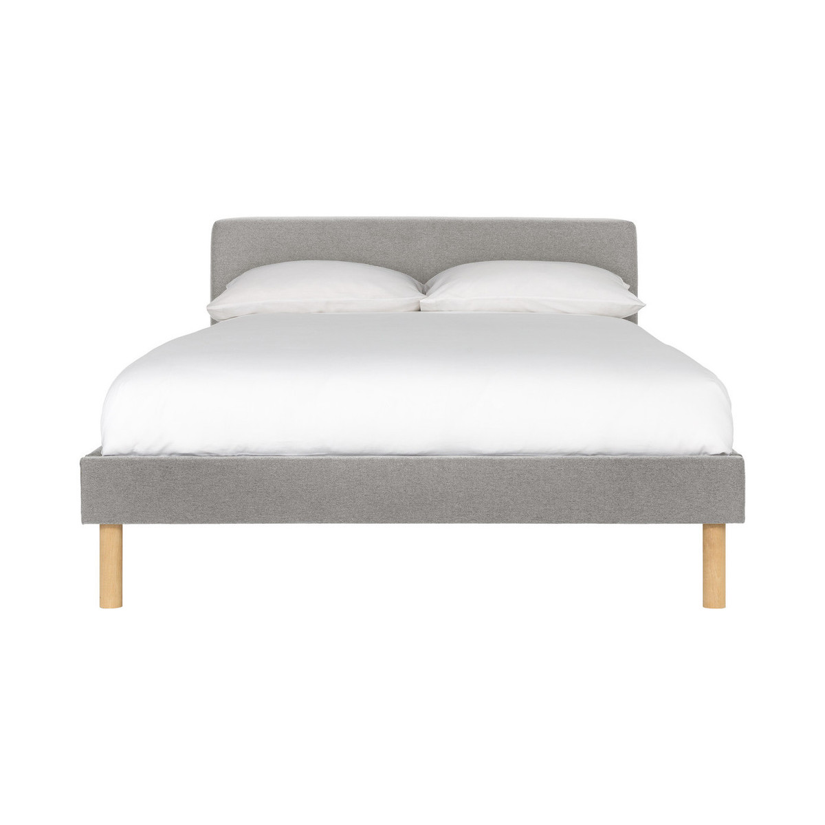 Fredd Grey Upholstered Kingsize Bed Frame 150Cm, Grey – image 2