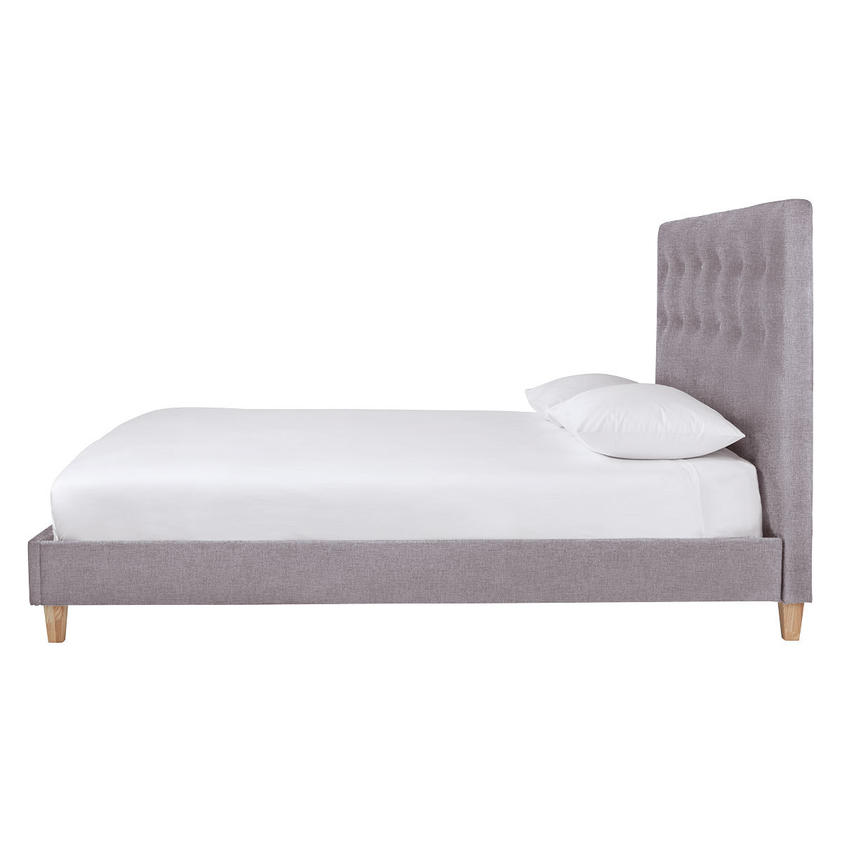 Hattie Grey FaBric Double Bed Frame 135Cm, Grey – image 5