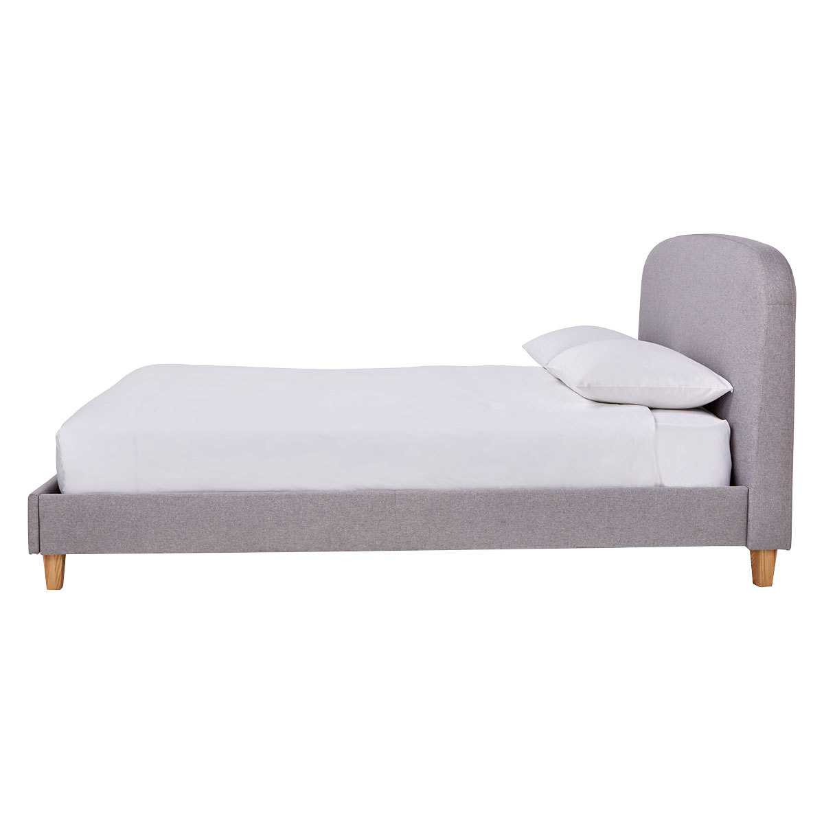 Elmy Grey FaBric Double Bed Frame 135Cm, Grey – image 5