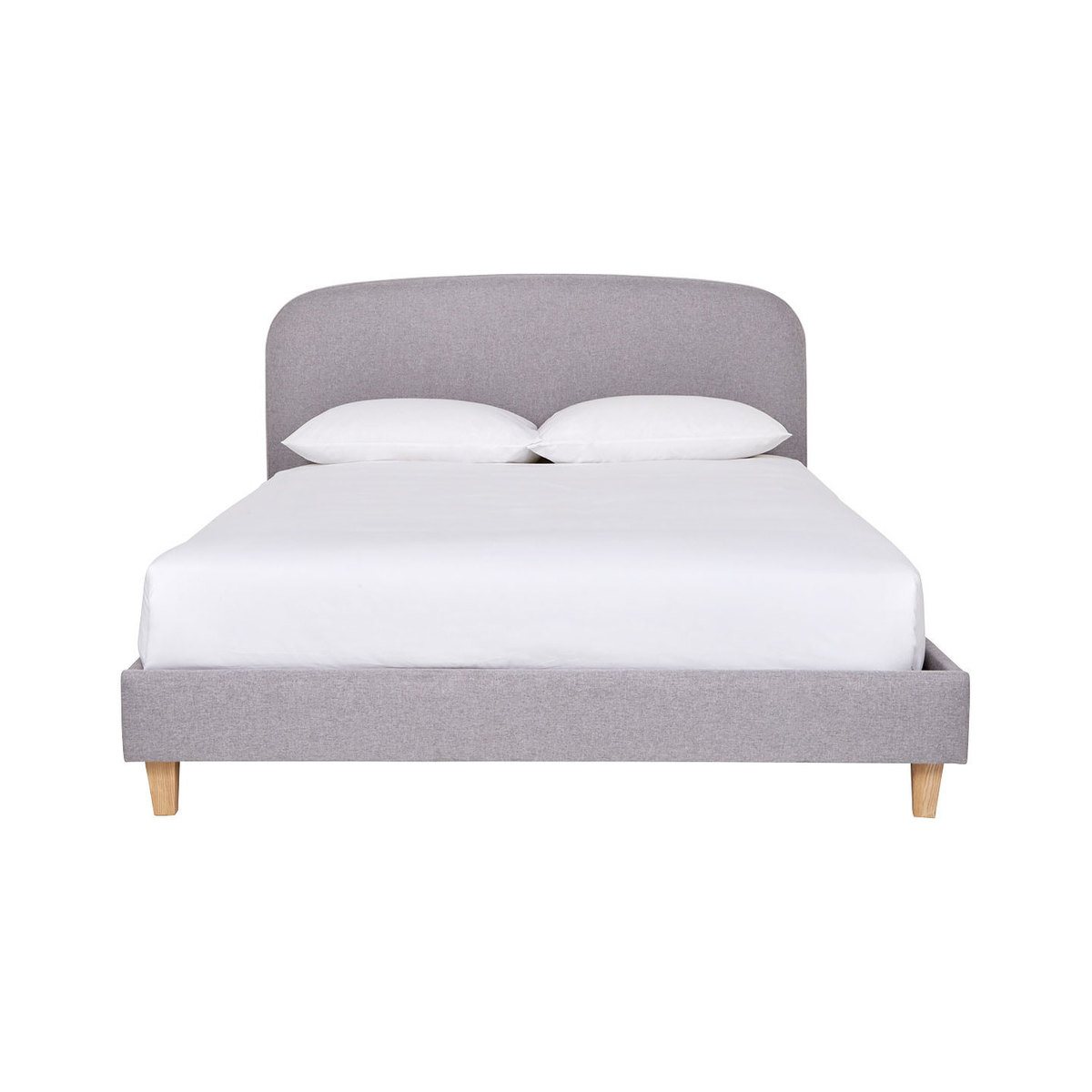 Elmy Grey FaBric Double Bed Frame 135Cm, Grey – image 2