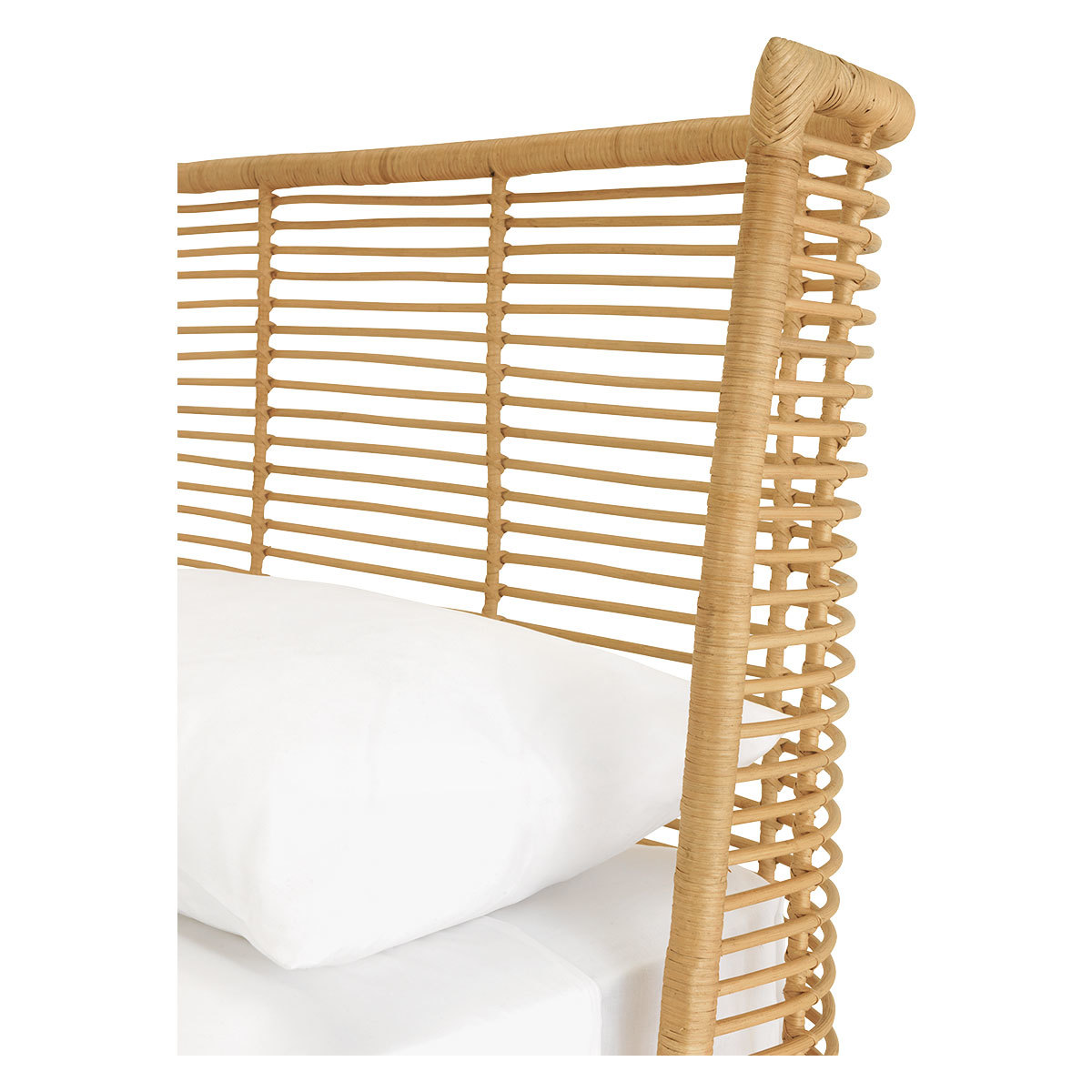 Nadia Natural Handwoven Rattan Kingsize Bed Frame 150Cm, Natural – image 6