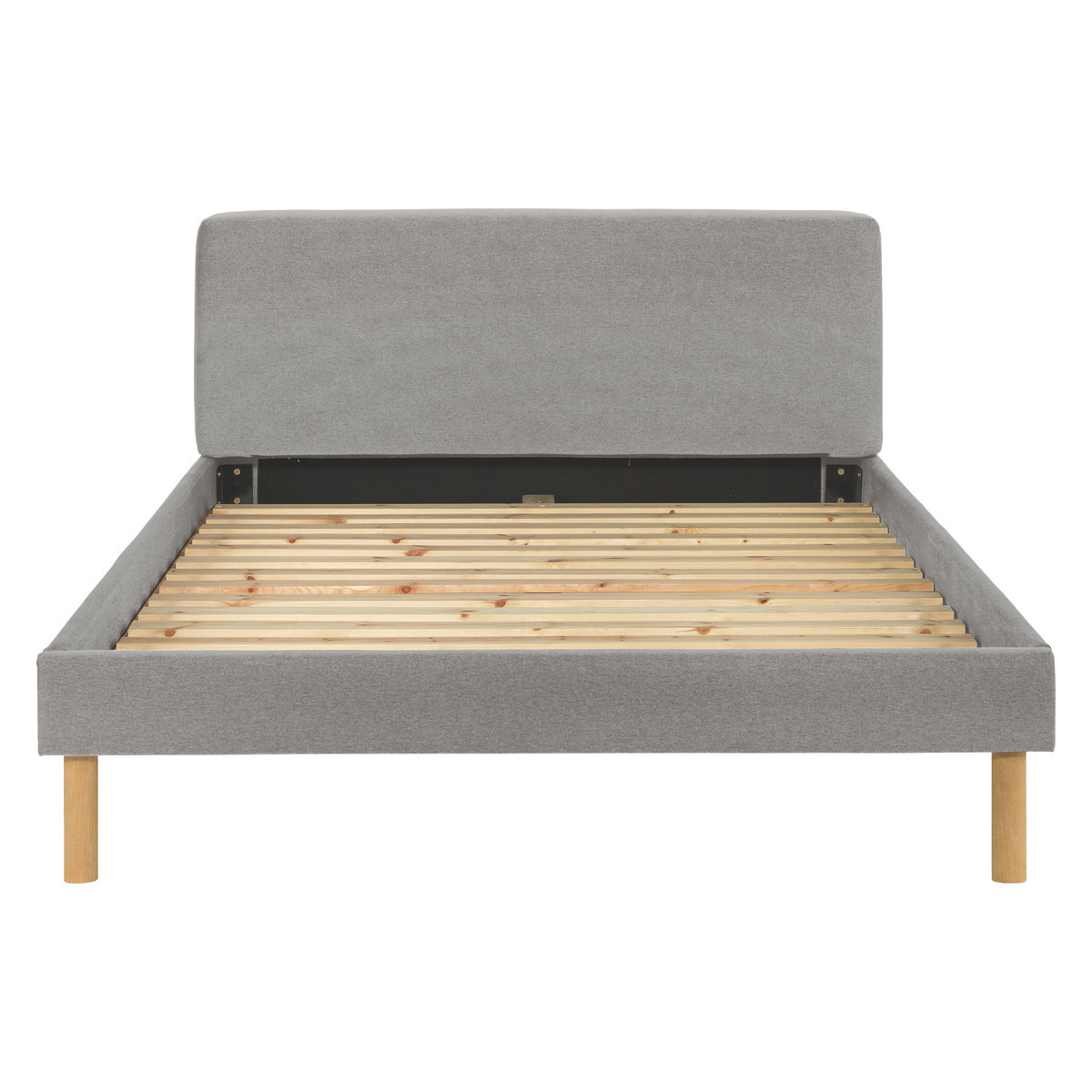 Fredd Grey Upholstered Double Bed Frame 135Cm, Grey – image 10