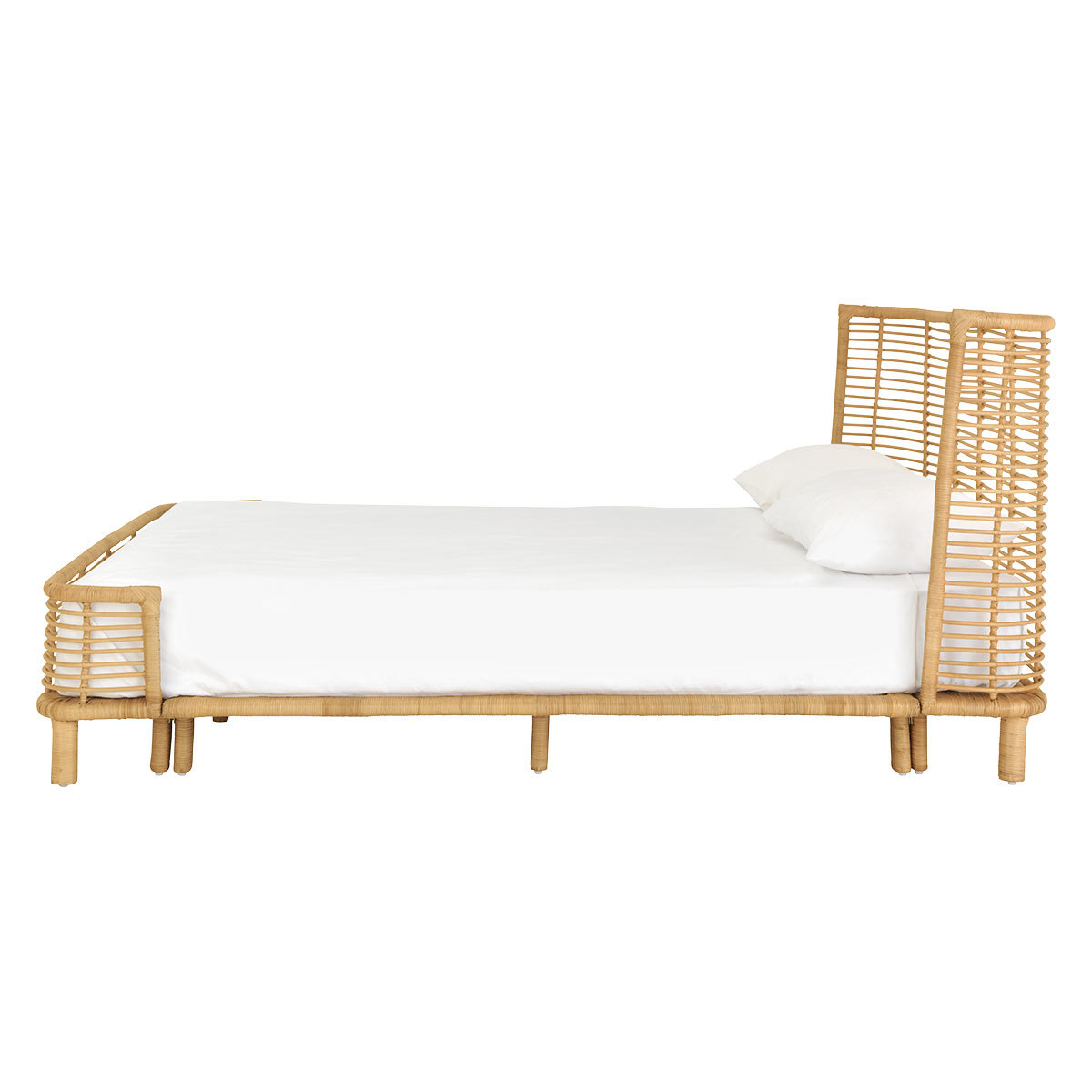 Nadia Natural Handwoven Rattan Double Bed Frame 135Cm, Natural – image 4