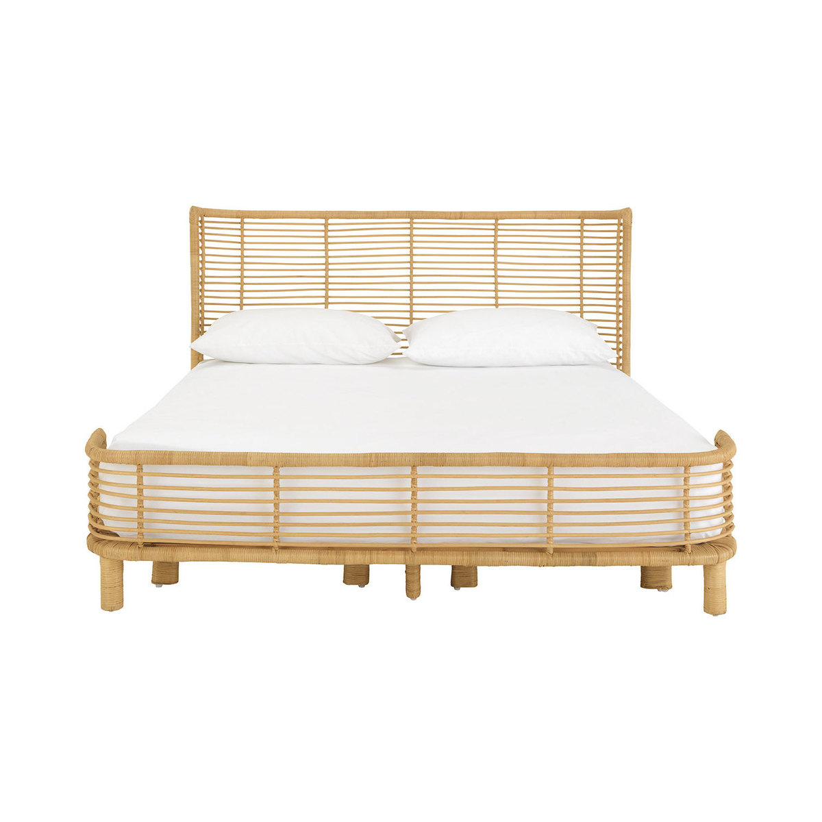 Nadia Natural Handwoven Rattan Double Bed Frame 135Cm, Natural – image 2