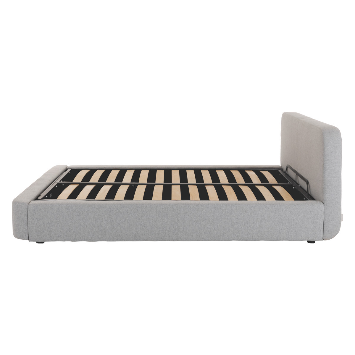 Ottori Grey Wool Eu Kingsize Bed Frame With Storage 160Cm, Grey – image 4