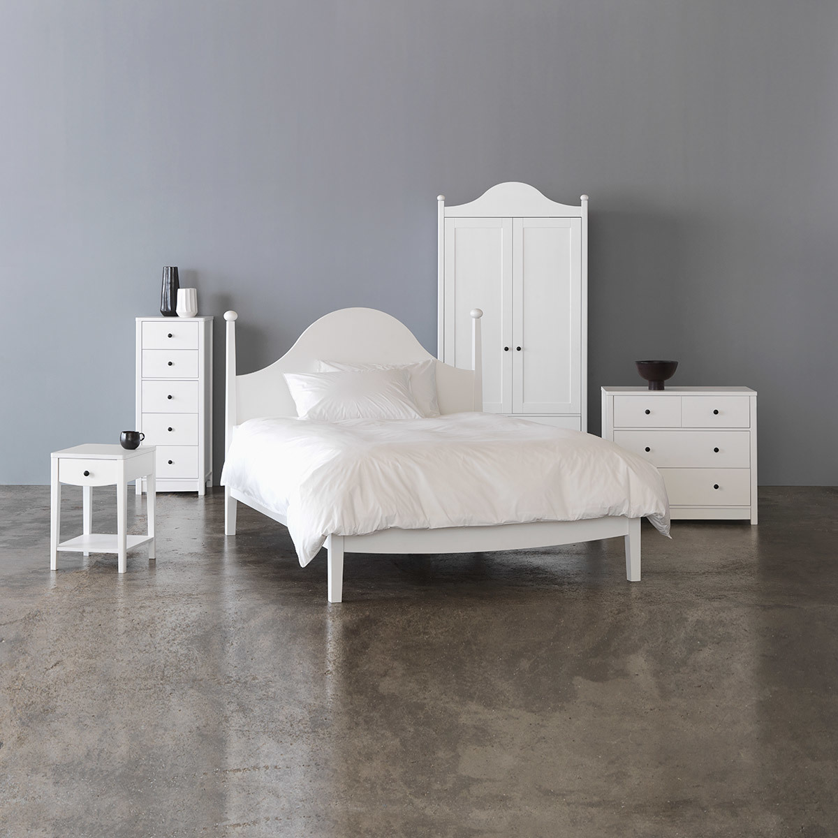 Minta White Painted Kingsize Bed Frame 150Cm, White – image 4