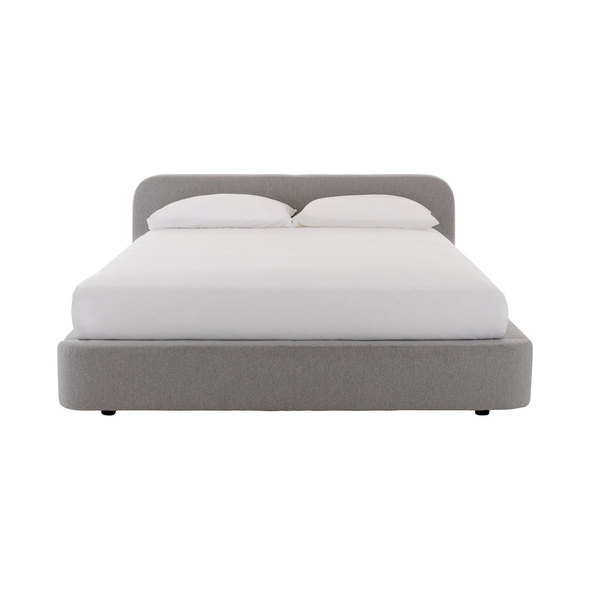 Ottori Grey Wool Eu  Double Bed Frame 140Cm, Grey – image 2
