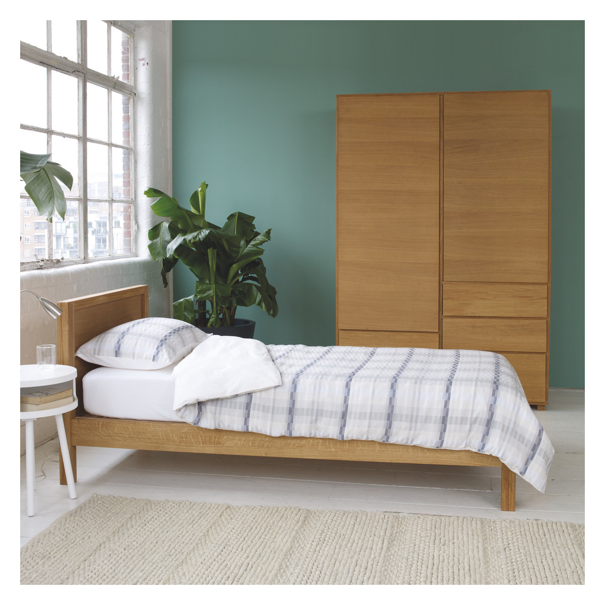 Hana Ii Oiled Oak Single Bed Frame 90Cm, Oak – image 3