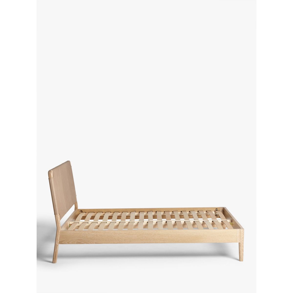John Lewis & Partners Leather Bed Frame, Double, Natural – image 4