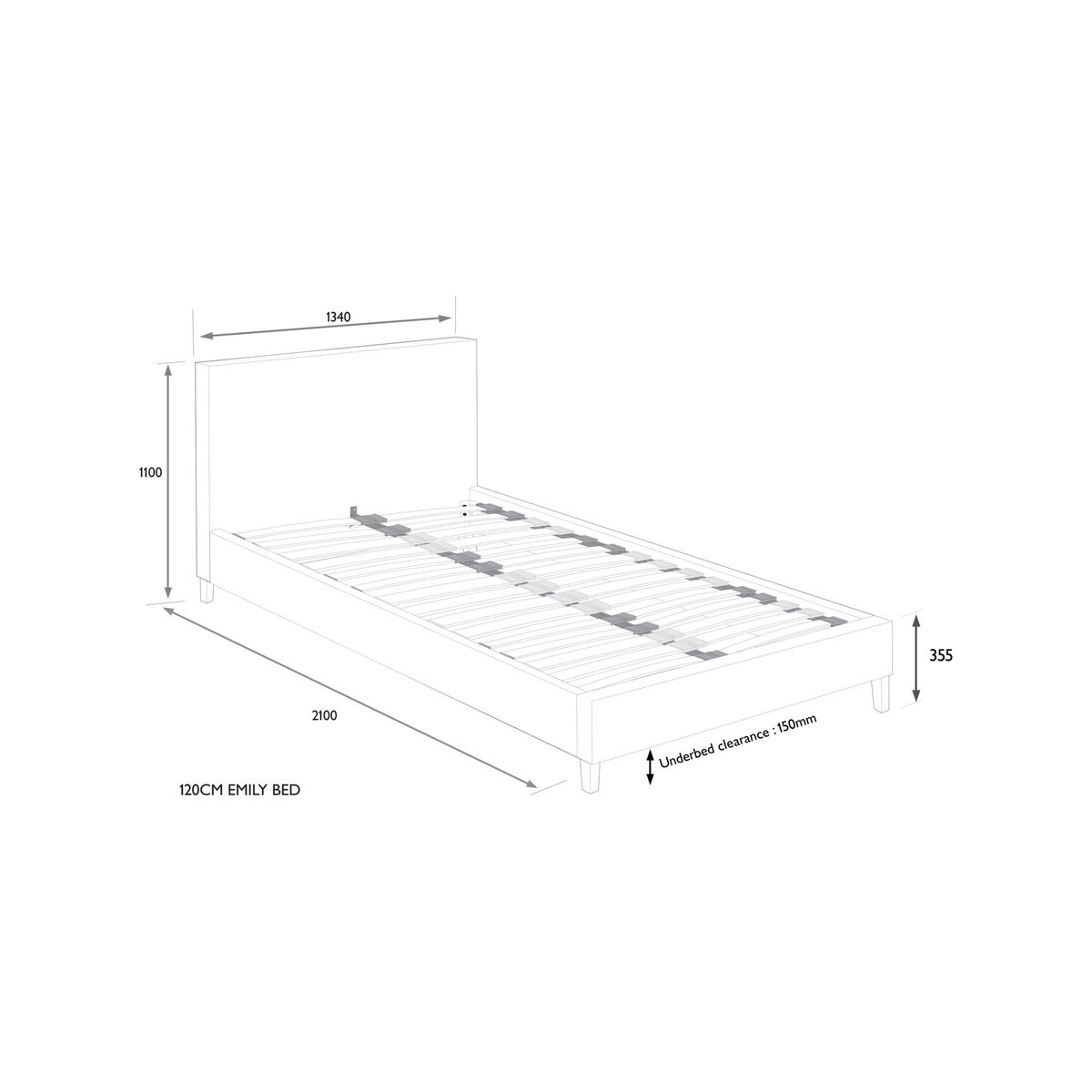 John Lewis & Partners Emily Upholstered Bed Frame, Small Double – image 6