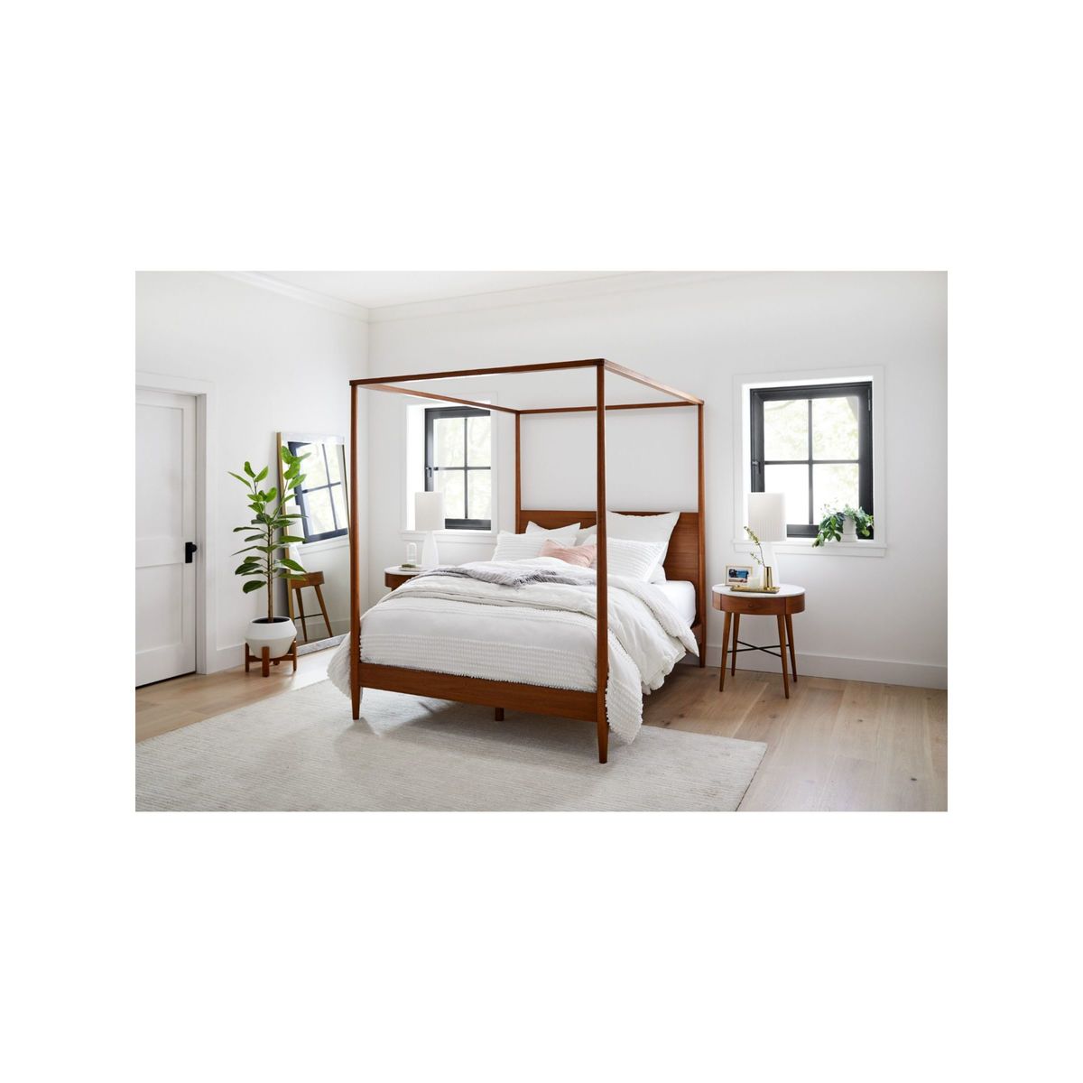 west elm Mid-Century Canopy Bed Frame, Double, FSC Certified (Eucalyptus), Acorn – image 6