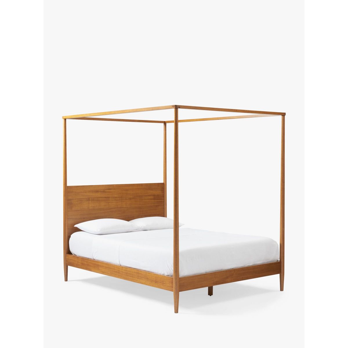 west elm Mid-Century Canopy Bed Frame, Double, FSC Certified (Eucalyptus), Acorn – image 1