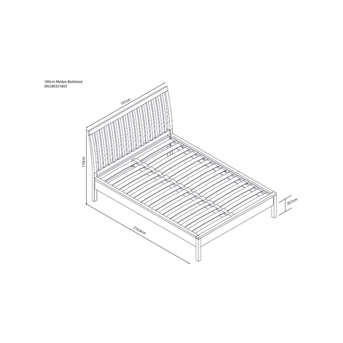 John Lewis & Partners Medan Bed Frame, Super King Size, Dark Wood – image 6