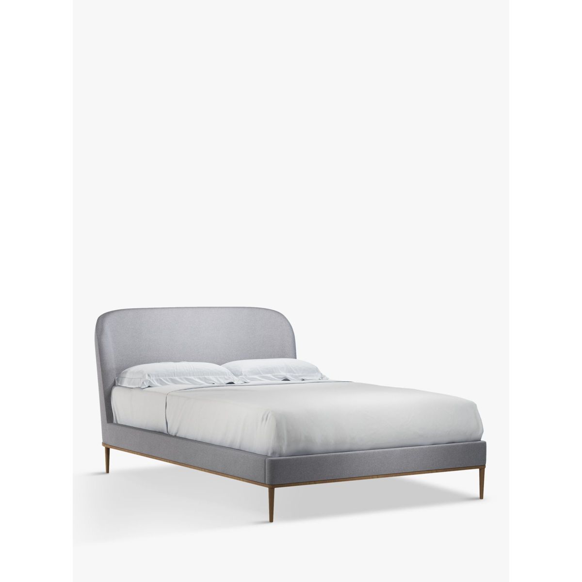 John Lewis & Partners Show-Wood Upholstered Bed Frame, Double, Saga Grey – image 1