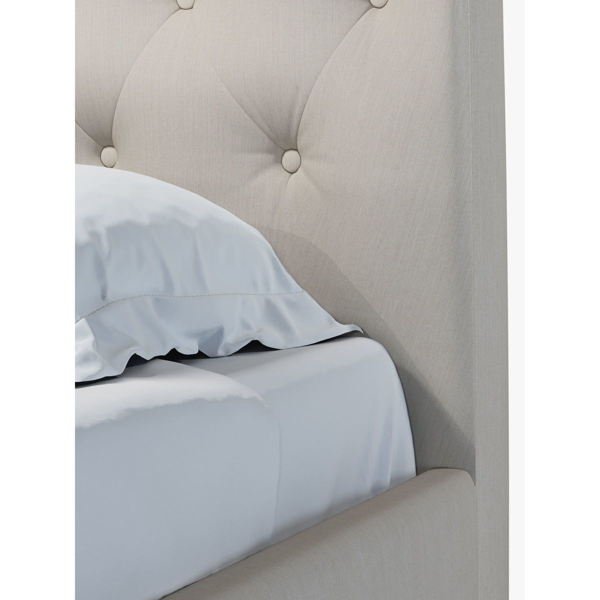 John Lewis & Partners Rouen Upholstered Bed Frame, King Size, Topaz Beige – image 5