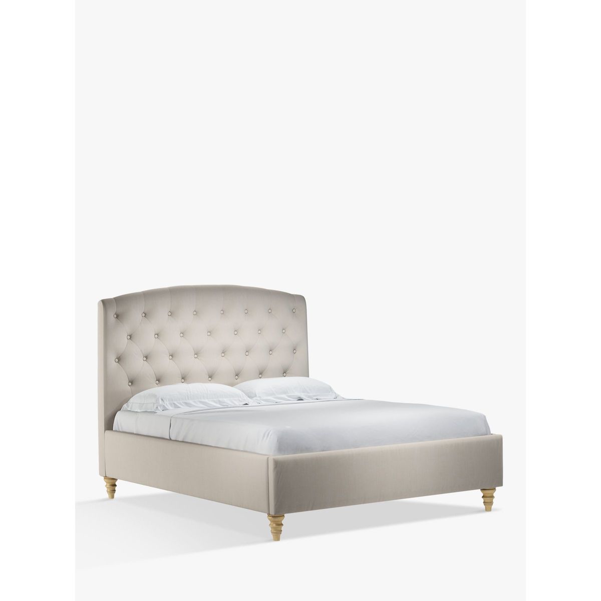 John Lewis & Partners Rouen Upholstered Bed Frame, King Size, Topaz Beige – image 1