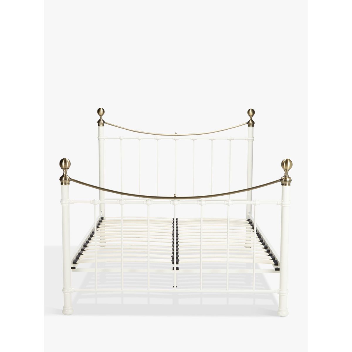 John Lewis & Partners Jayne Brass Metal Bed Frame, King Size, White – image 2