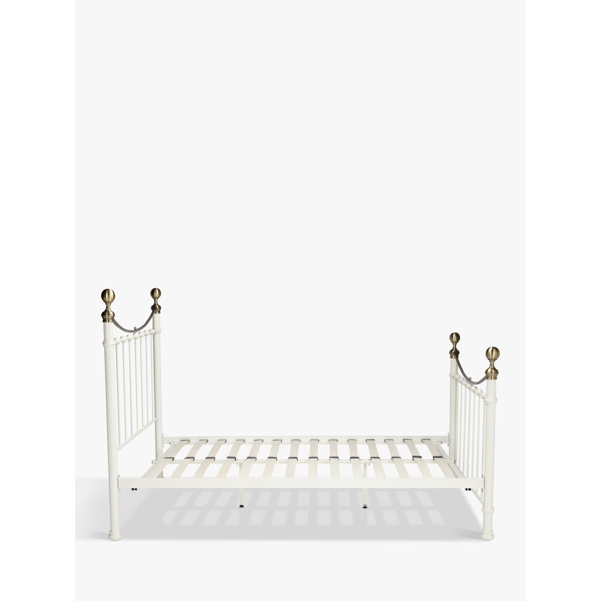 John Lewis & Partners Jayne Brass Metal Bed Frame, King Size, White – image 3
