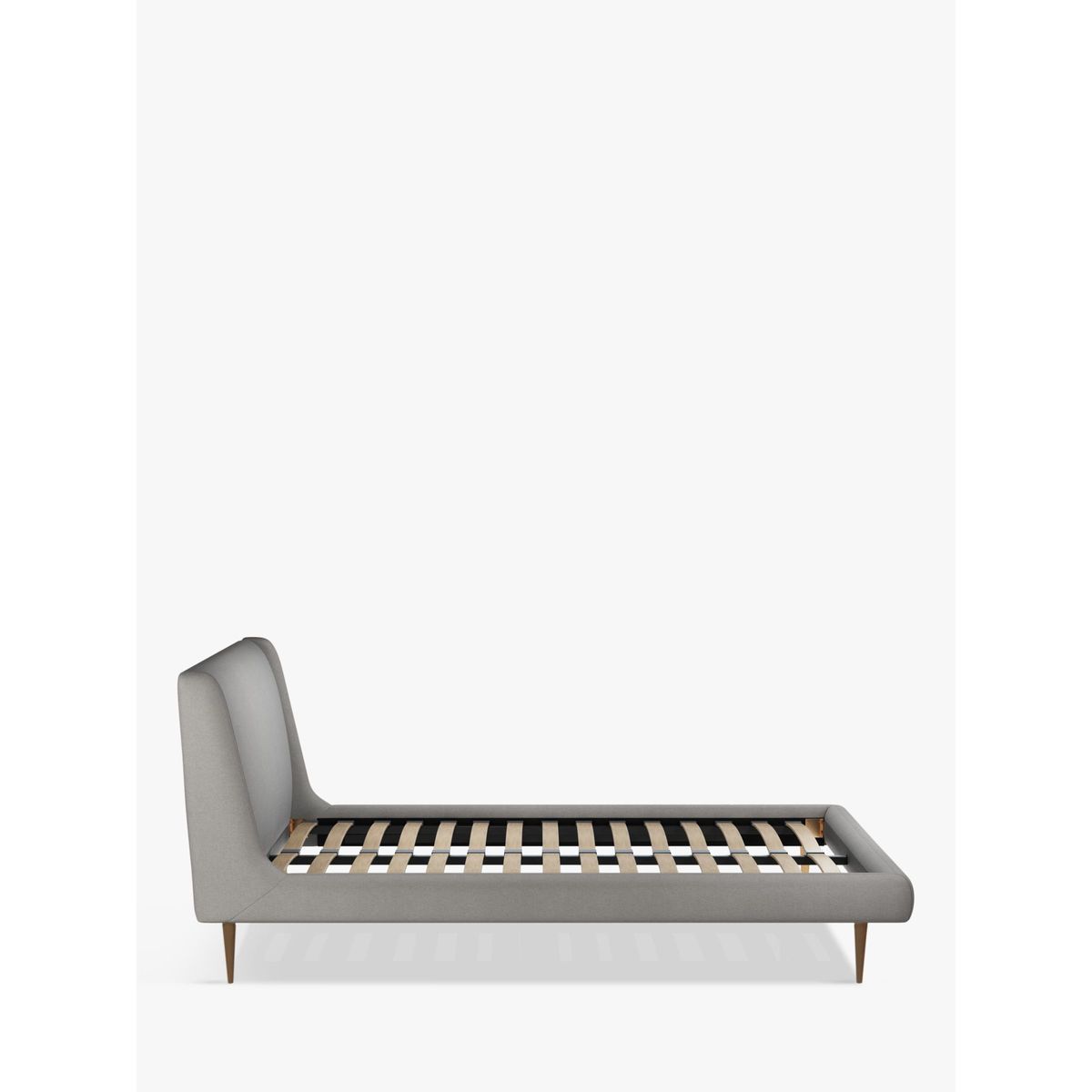 John Lewis & Partners Mid-Century Sweep Upholstered Bed Frame, Double, Marylamb Storm – image 3
