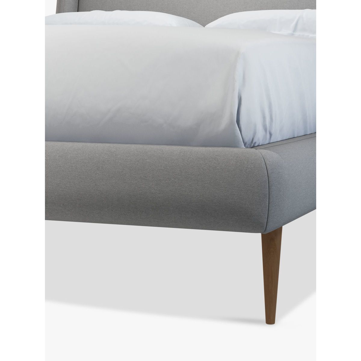 John Lewis & Partners Mid-Century Sweep Upholstered Bed Frame, Double, Marylamb Storm – image 4