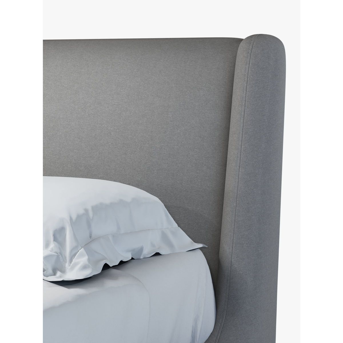 John Lewis & Partners Mid-Century Sweep Upholstered Bed Frame, Double, Marylamb Storm – image 5