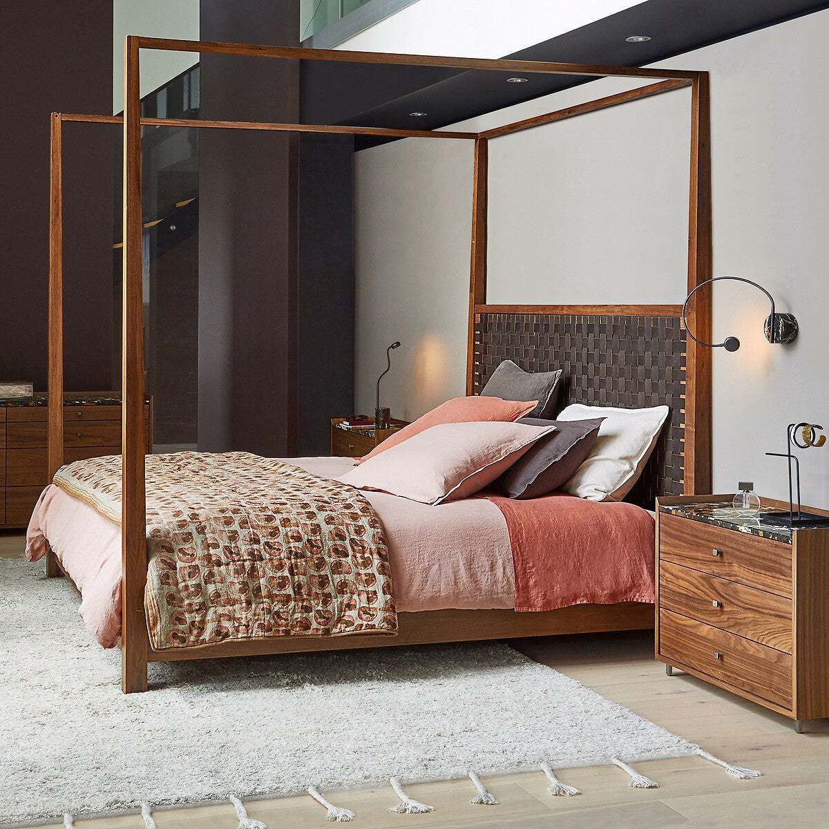 Gilmour Solid Walnut Canopy Bed – image 8