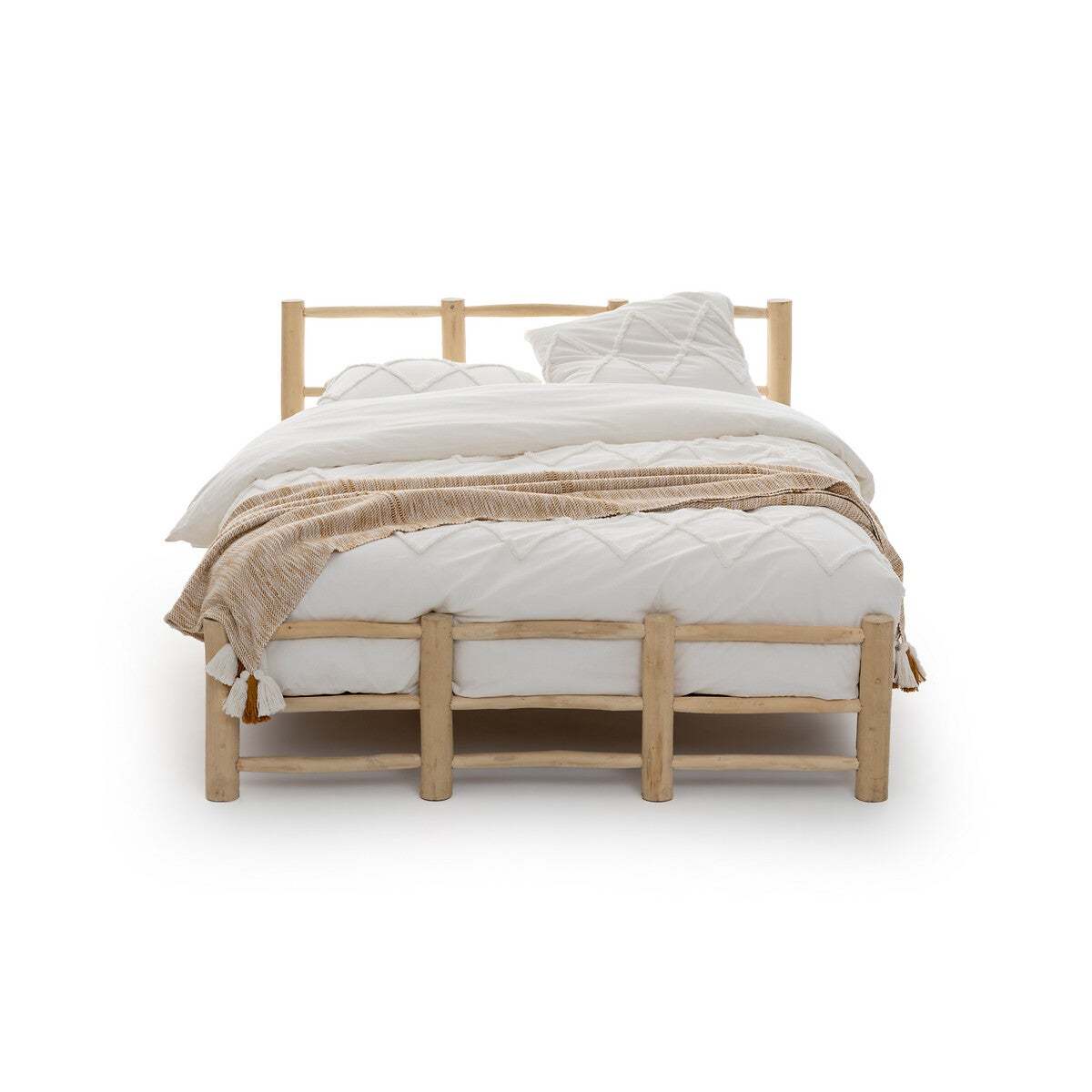 Ghada Solid Teak Bed – image 2