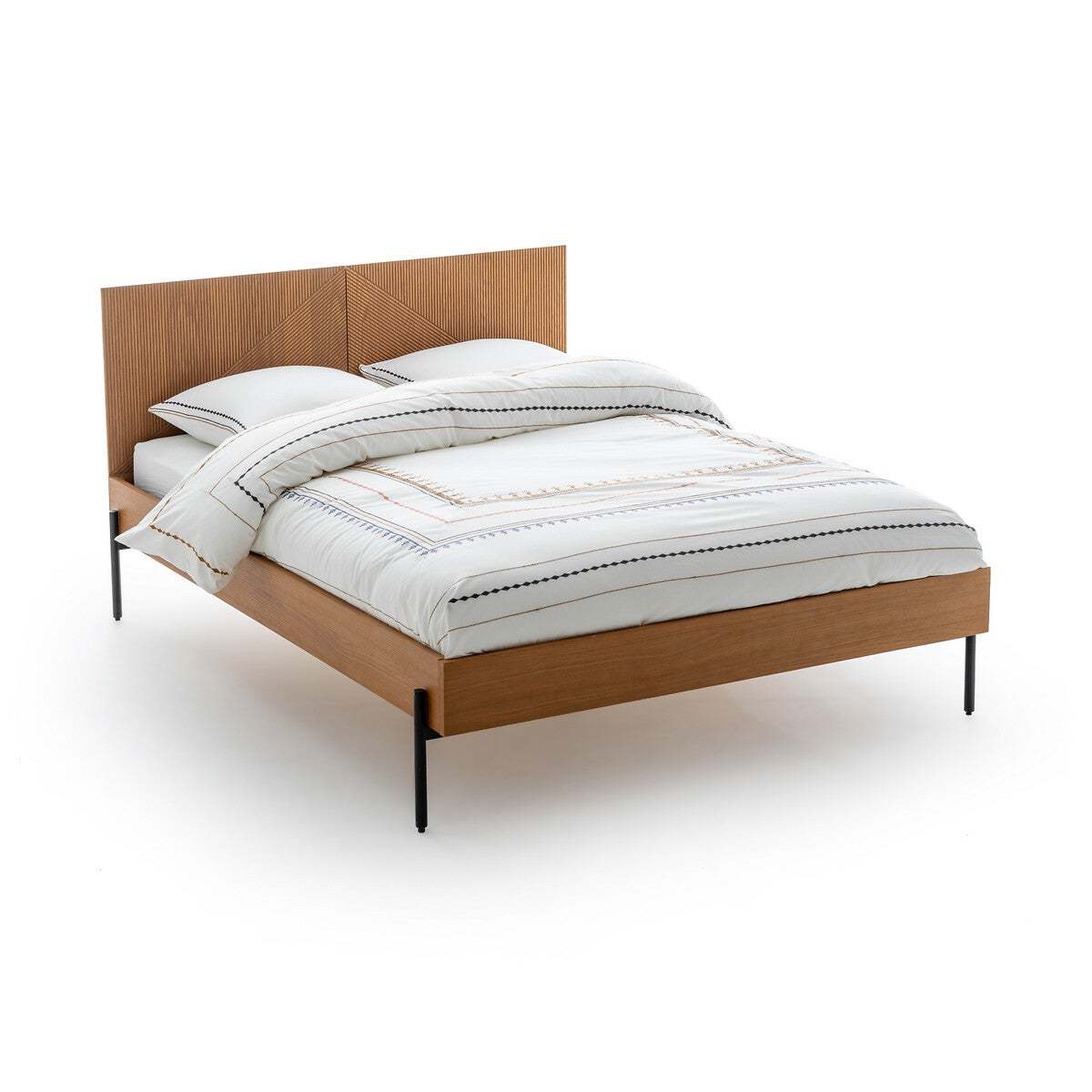 Lodge Oak Vintage Style Bed – image 1