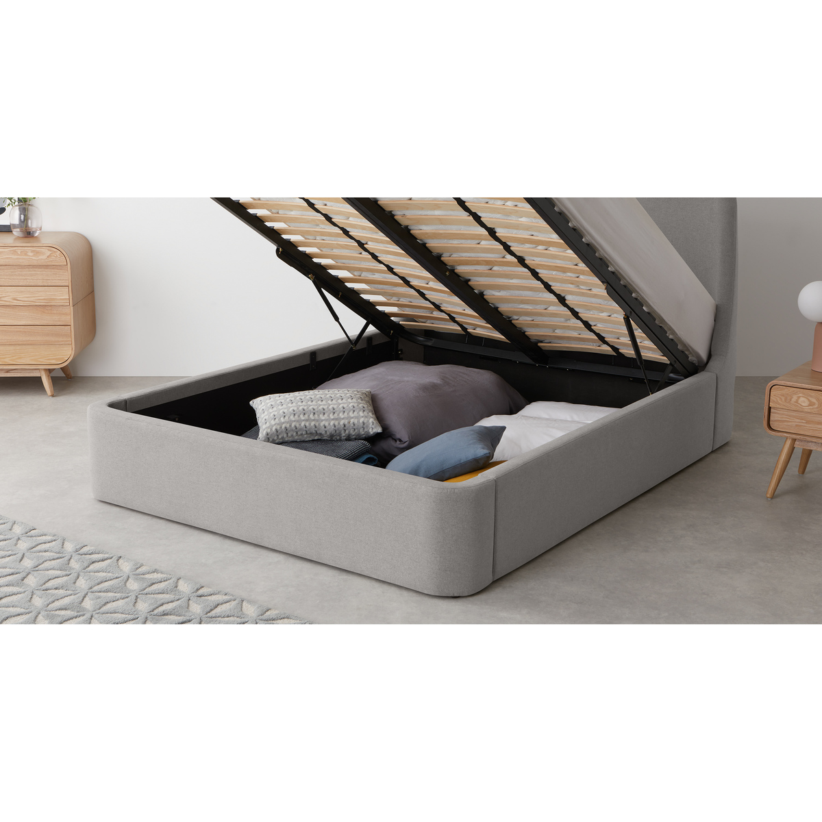 Hayllar Double Ottoman Storage Bed, Cool Grey – image 6